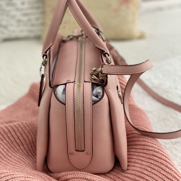 🆕 COACH | PINK LEATHER DREW SATCHEL - Picture 3 of 14